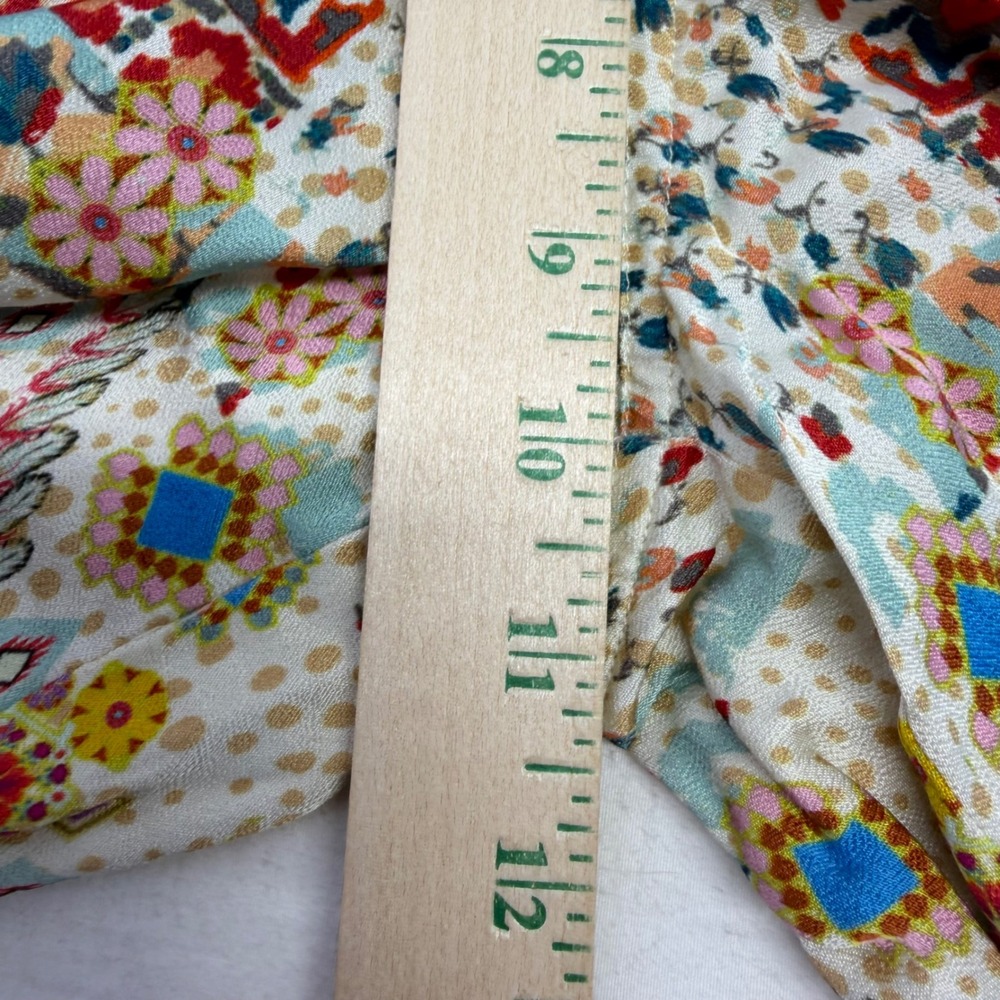 Johnny Was Patchwork Print Cargo Shorts Womens 2 Silky Boho Festival Eclectic - Picture 8 of 10